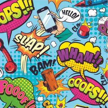 Упаковочная бумага «Комиксы» 100x70 см