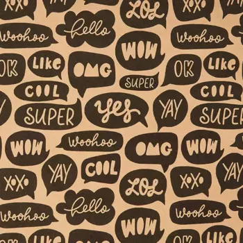 Упаковочная бумага Надписи 70 см