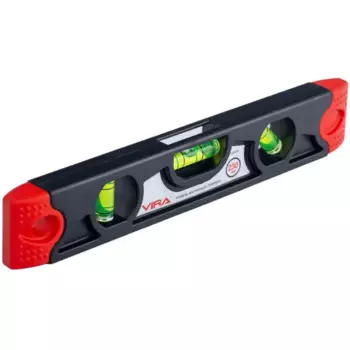 Уровень пузырьковый Vira T230 3 глазка магнитный 230 мм