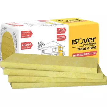 Утеплитель Isover Тепло под штукатурку 100 мм 3 шт 600x1000 мм 1.8 м