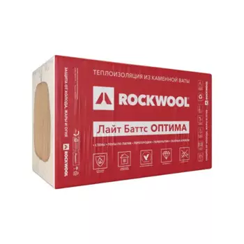 Утеплитель Роквул Лайт Баттс Оптима 50 мм 10 шт 600x1000 мм 6 м