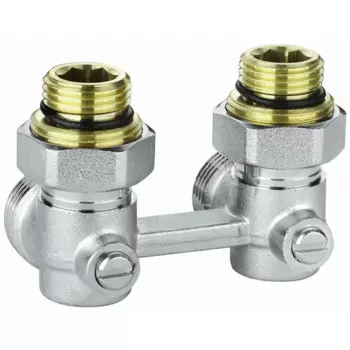 Узел нижнего подключения угловой Н-образный Спец 1/2"x3/4" латунь