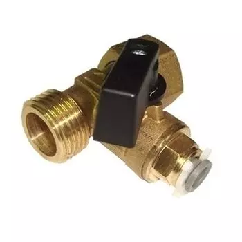 Узел подключения фильтрующей системы Аквафор тройник с вентилем латунь