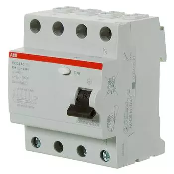УЗО ABB FH204 3P N 40 А 30 мА 6 кА АС 2CSF204004R1400