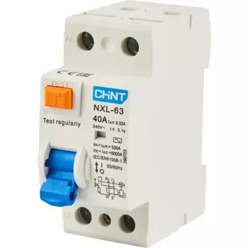 УЗО CHINT NXB-63S 2P 40 A 30 мА 6 кА AC