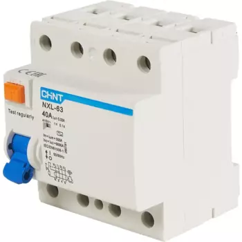 УЗО CHINT NXB-63S 4P 40 A 30 мА 6 кА AC