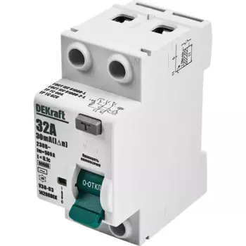 УЗО Dekraft ВДТ УЗО-03 2P 32 А 30 мА 6 кА АС14208DEK