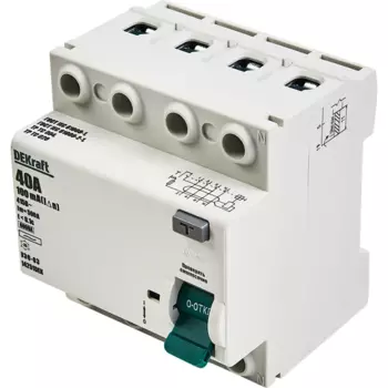 УЗО Dekraft ВДТ УЗО-03 4P 40 А 100 мА 6 кА АС14243DEK