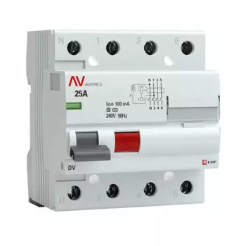 УЗО EKF Averes 4P 25 А 100 мА 10 кА