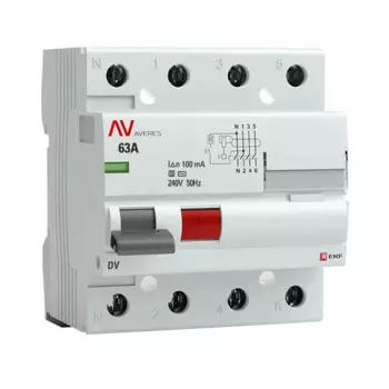 УЗО EKF Averes 4P 63 А 100 мА 10 кА