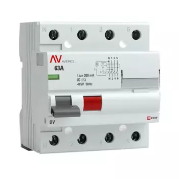 УЗО EKF Averes 4P 63 А 300 мА 10 кА