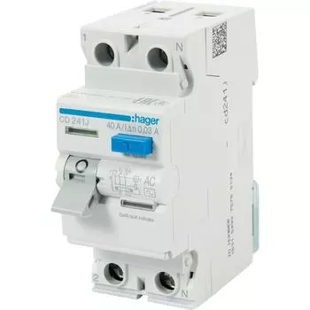 УЗО Hager 2 полюса 40 А
