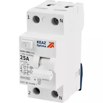 УЗО КЭАЗ 2P 25 А 30 мА 4.5 кА АС