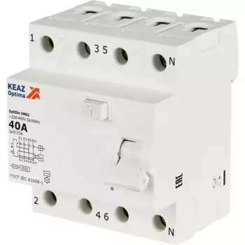 УЗО КЭАЗ 4P 40 А 30 мА 4.5 кА АС