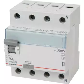 УЗО Legrand TX3 3P N 25 A 30 мА 10 кА AC 403008