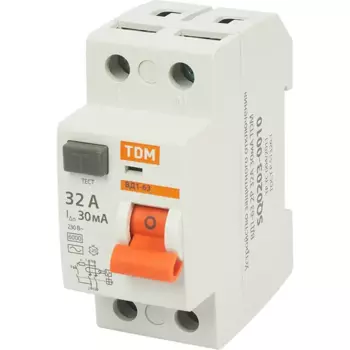 УЗО Tdm Electric ВД1-63 2P 32 A 30 мА 4.5 кА AC SQ0203-0010