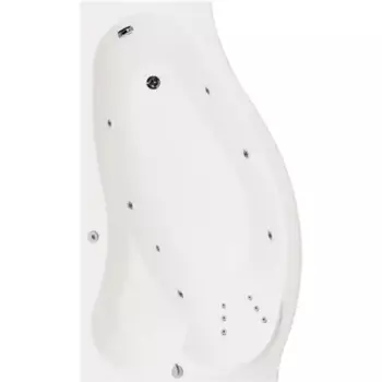Ванна гидромассажная левосторонняя Aquanet Пальма акрил 170x90 см