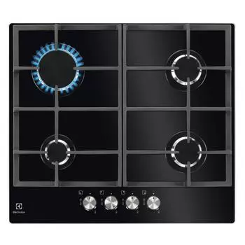 Варочная панель газовая Electrolux GPE263YK, 4 конфорки, цвет чёрный