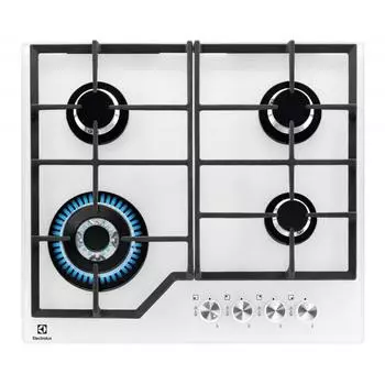 Варочная панель газовая Electrolux GPE363YV, 4 конфорки, цвет белый