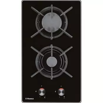 Газовая варочная панель Hansa BHKS330500 30 см 2 конфорки цвет чёрный