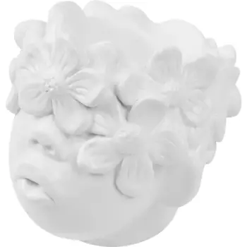 Ваза для цветов Майя гипс белый