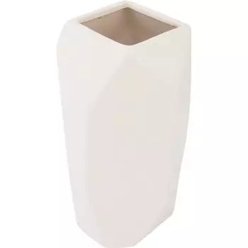 Ваза «Геометрия», 19 см, керамика, цвет белый