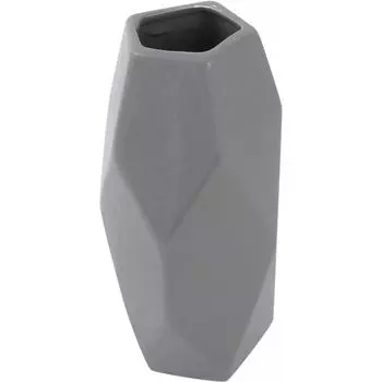 Ваза «Геометрия», 19 см, керамика, цвет серый