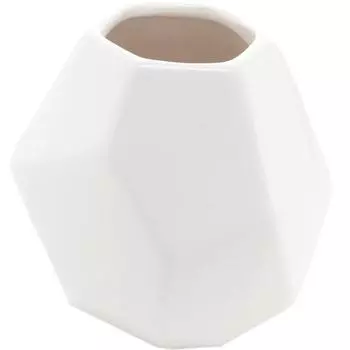 Ваза «Геометрия», 9.5 см, керамика, цвет белый