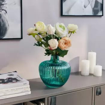 Ваза графин аквамарин стекло цвет зеленый 20 см