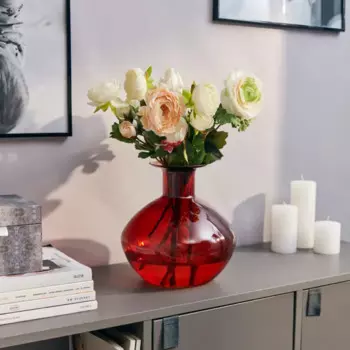 Ваза графин янтарный стекло цвет красный 24 см