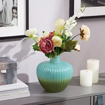 Ваза графин стекло цвет бирюзовый 20 см