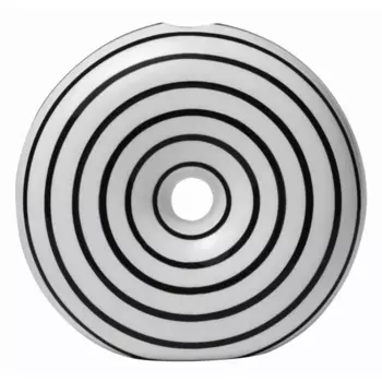 Ваза керамика 21 см цвет бело-черный