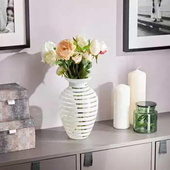 Ваза Классика стекло цвет белый 26 см