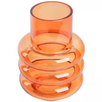 Ваза Кольца стекло цвет светло-коричневый 14.2 см