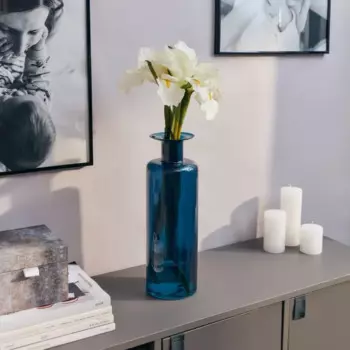 Ваза колба ультрамарин стекло цвет синий 38 см