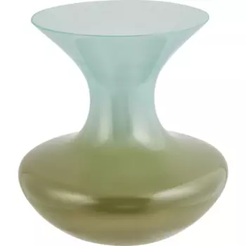 Ваза Облачный вихрь стекло бирюзовая 21 см