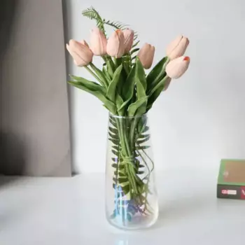 Ваза Paula стекло прозрачно-разноцветная 22 см