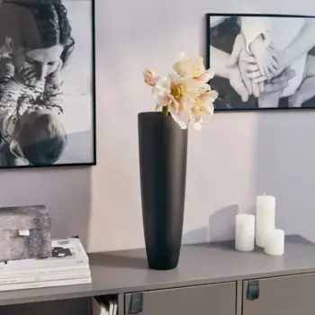 Ваза современная стекло цвет черный 45 см