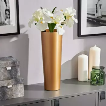 Ваза Современная стекло цвет золотой 40 см