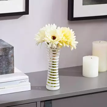 Ваза Талия стекло цвет белый 19.5 см