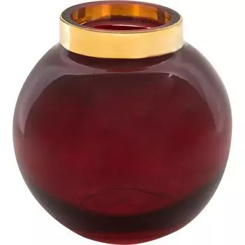 Ваза «Токио» 3, стекло, цвет красный радужный