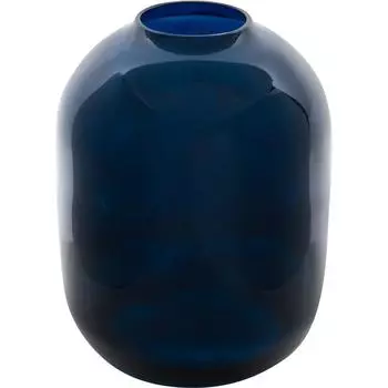 Ваза «Вольга» 2, стекло, цвет тёмно-синий радужный
