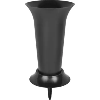 Вазон 19 h41 см v14 л с колышком полипропилен черный