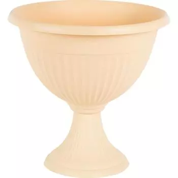 Вазон Ливия ø37 см v12 л пластик бежевый