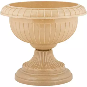 Вазон на ножке Ingreen 39.5 h33 см v9.5 л пластик песчаный кварц