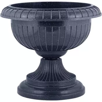 Вазон на ножке Ingreen 39.5 h33 см v9.5 л пластик темный камень