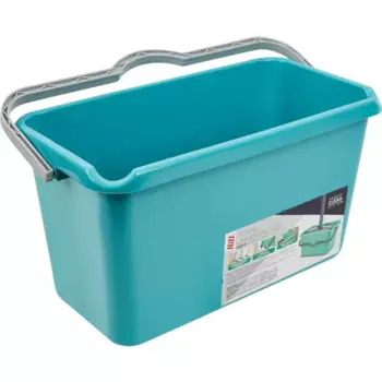 Ведро хозяйственное прямоугольное Hitt 14 л полипропилен цвет бирюзовый