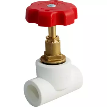 Вентиль запорный RTP PN25 20x20 мм ручка барашек полипропилен