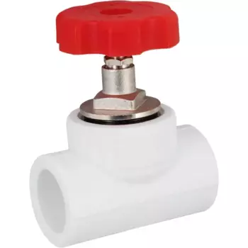 Вентиль запорный Valfex PN20 32x32 мм ручка маховик полипропилен