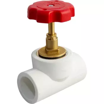 Вентиль запорный RTP PN25 32x32 мм ручка барашек полипропилен